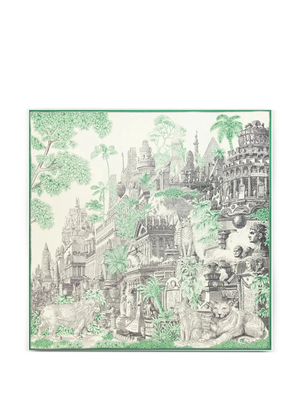 Inoui Editions graphic-print silk-blend scarf - Toni neutri