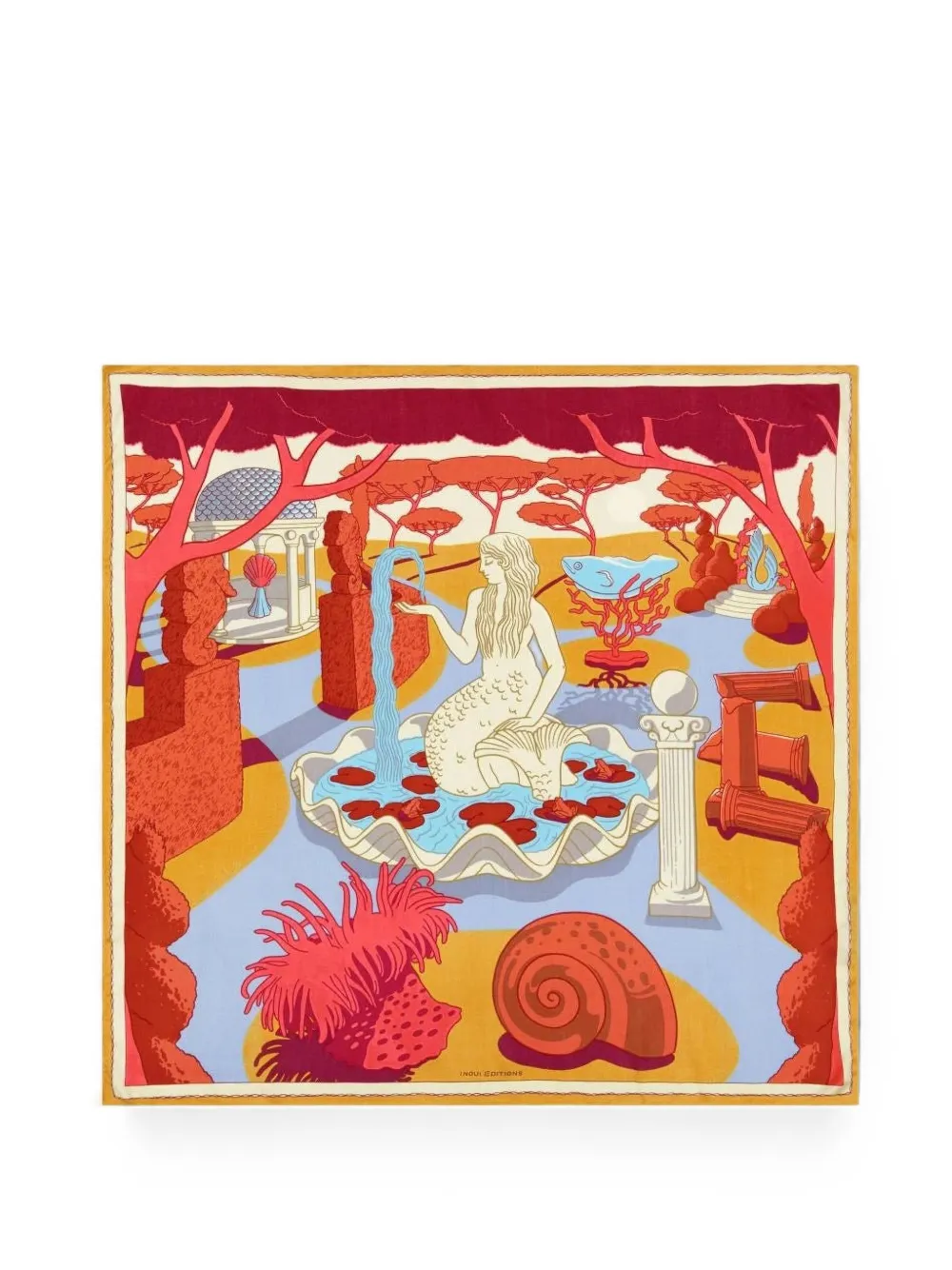 Inoui Editions Inoui square scarf - Rosso