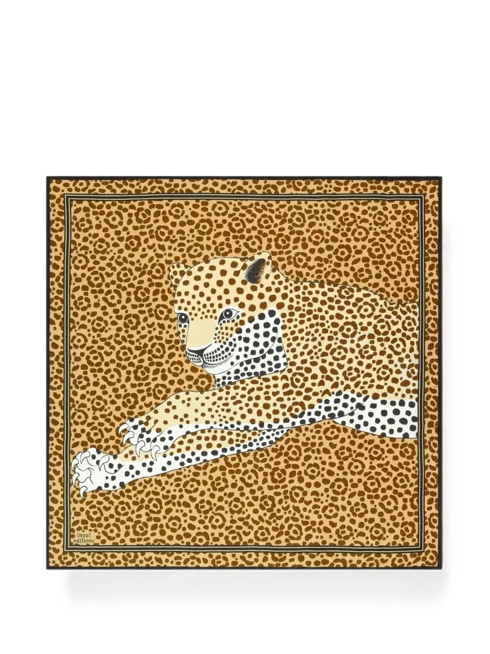 Inoui Editions leopard-print silk scarf - Toni neutri
