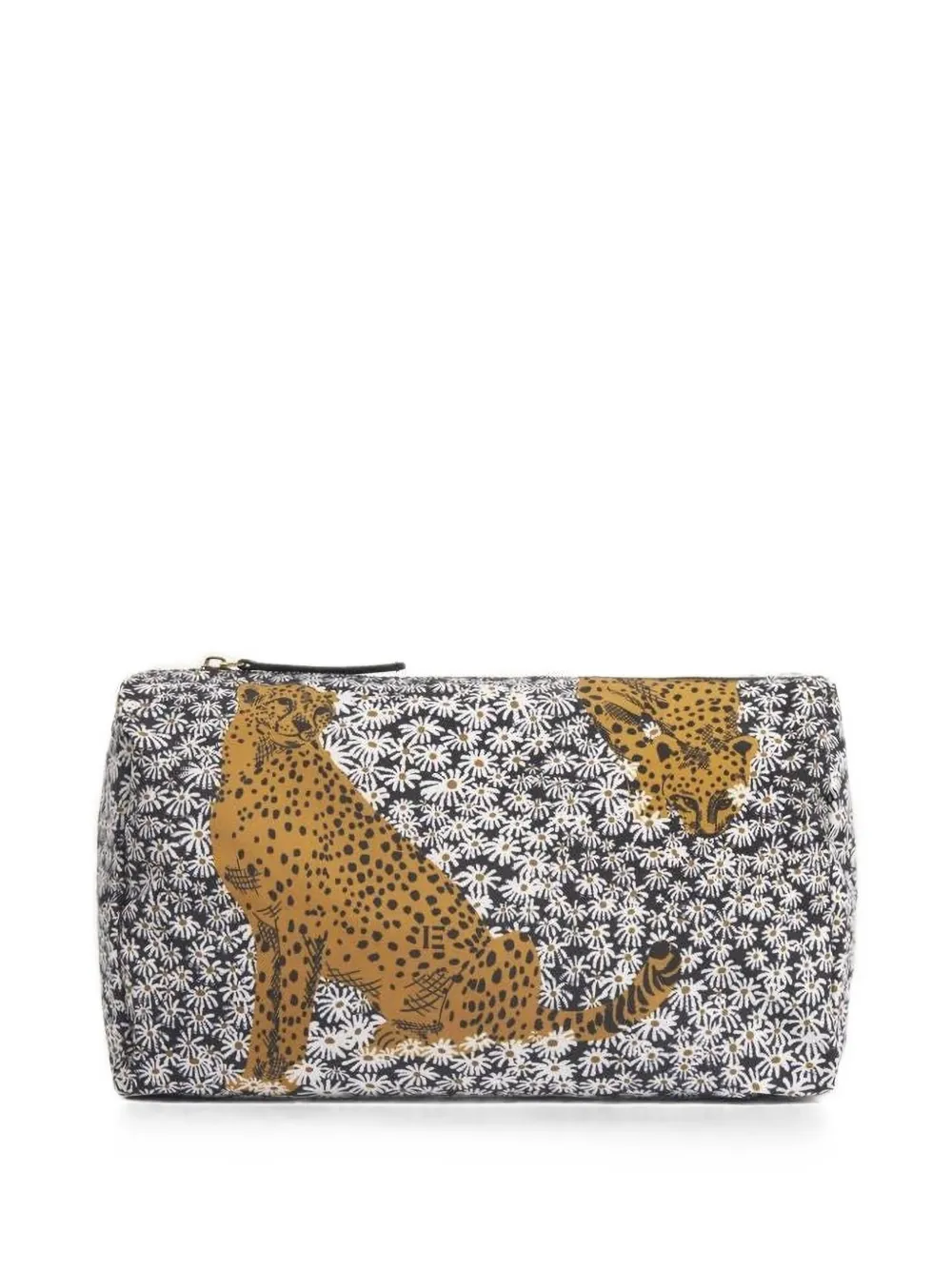 Inoui Editions Floral Leopard-print Make Up Bag In Multi