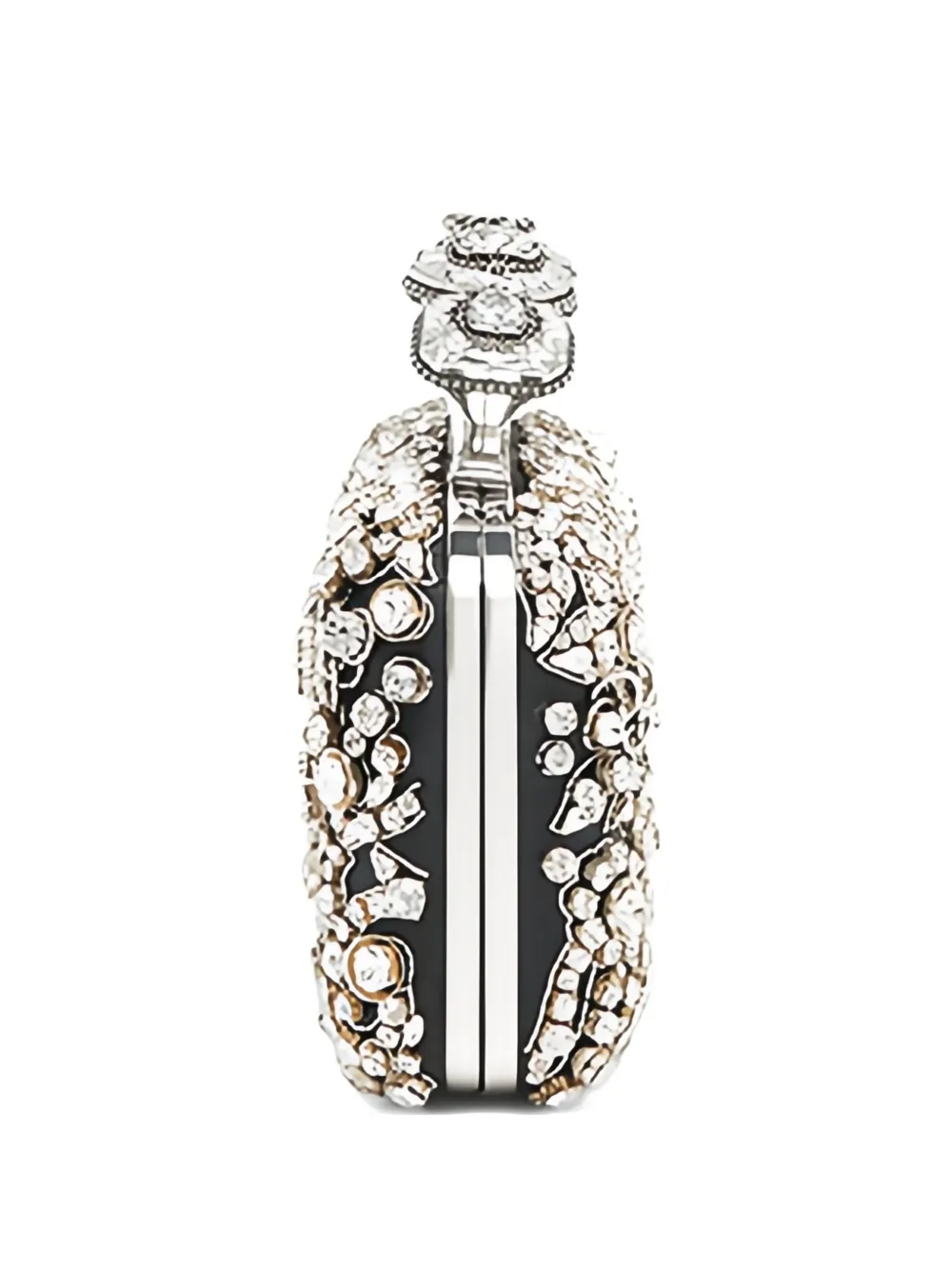 Alexander McQueen Spider Knuckle crystal-embellished clutch bag - Argento