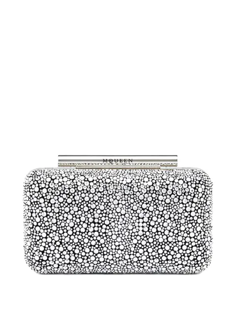 Alexander McQueen T-Bar crystal-embellished clutch bag