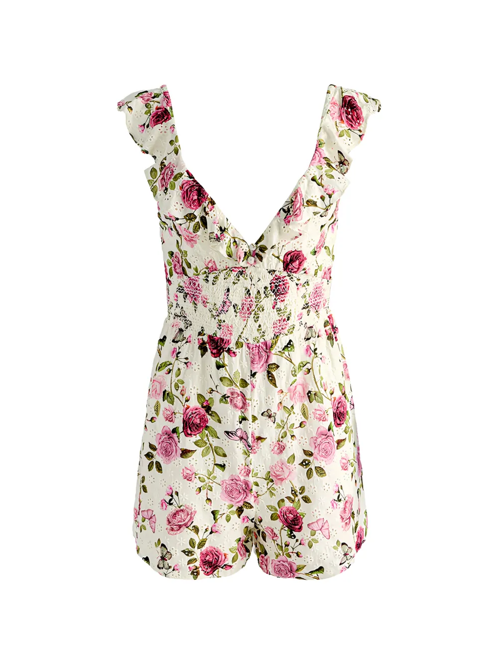alice + olivia Gemma floral-print romper - Bianco
