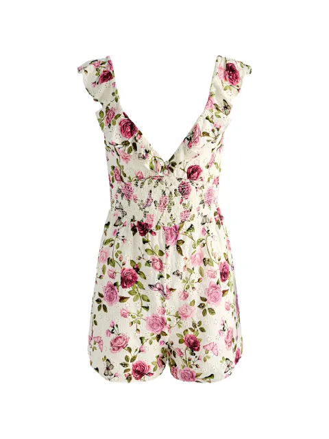 alice + olivia Gemma floral-print romper