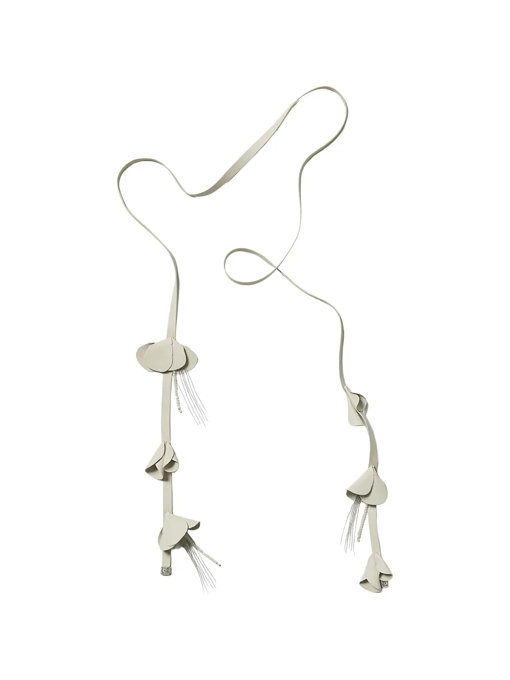 Peserico floral-embellished tassel belt - Toni neutri