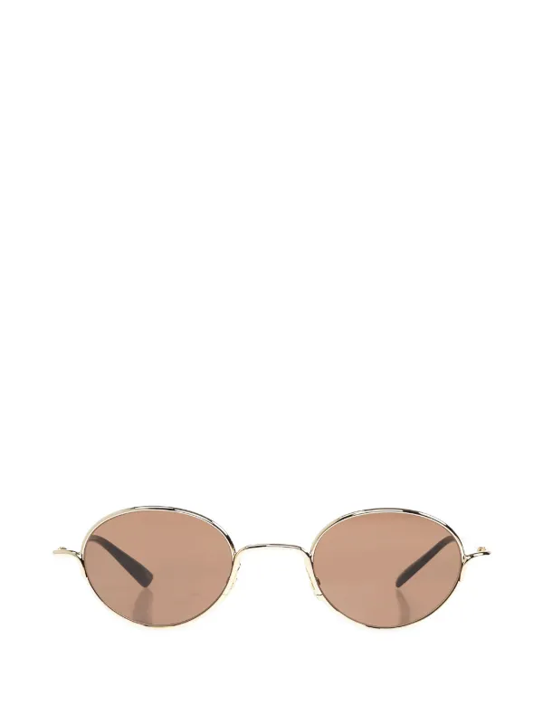 Alexander McQueen Eyewear ラウンドフレーム サングラス | ゴールド 