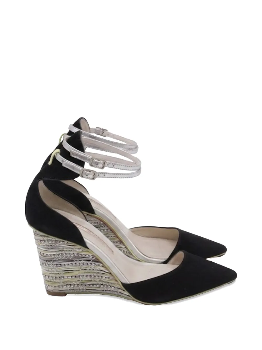 Sophia Webster Lexi beaded wedge pumps - Nero