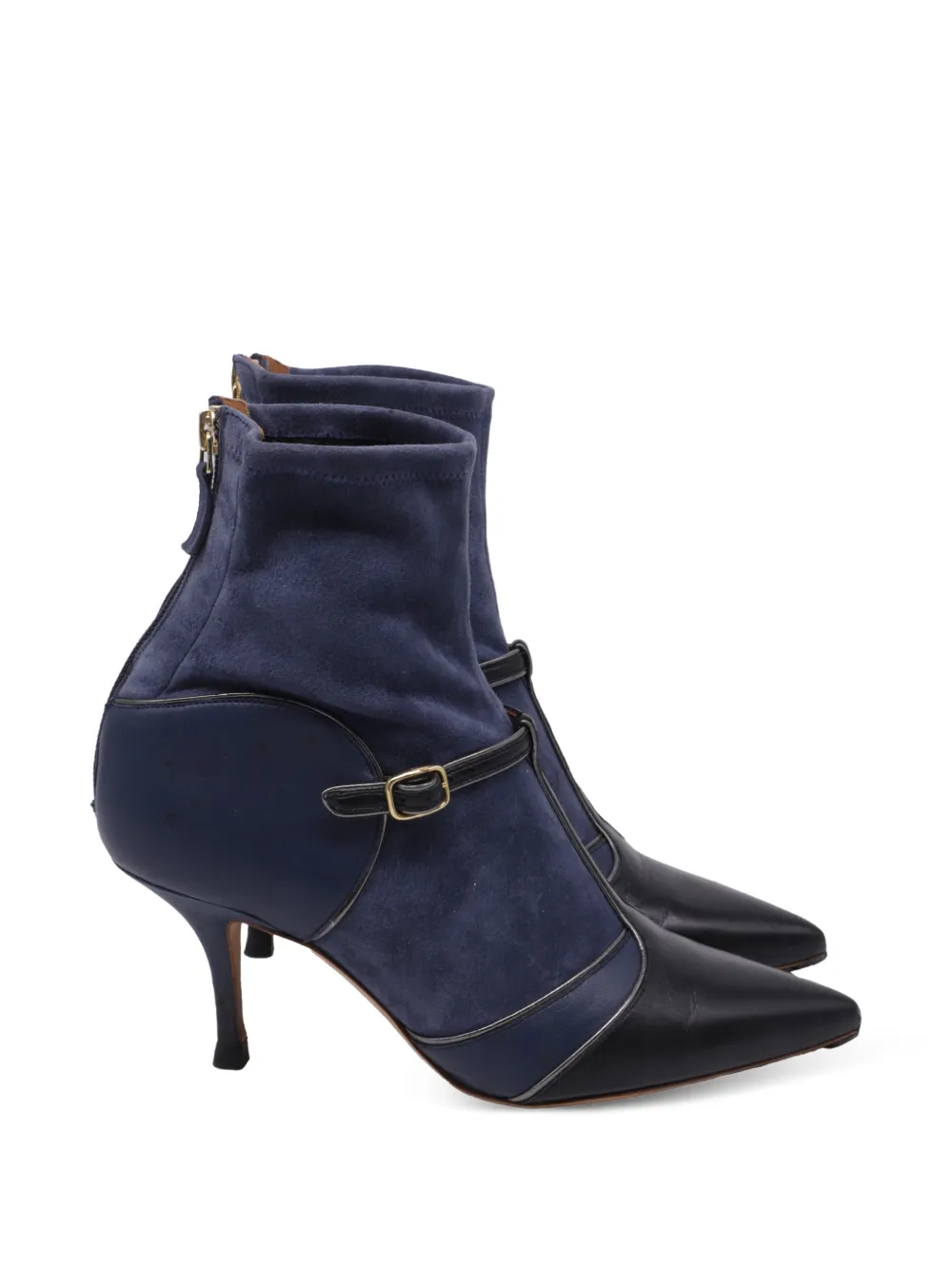 Malone Souliers buckled sock ankle boots - Blue