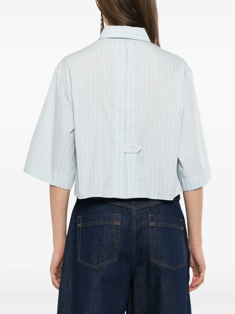 Helmut Lang Gestreept overhemd Blauw