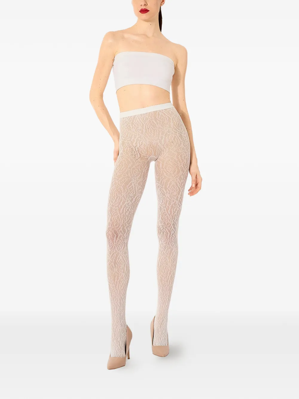 Wolford Panty met kant-effect Wit