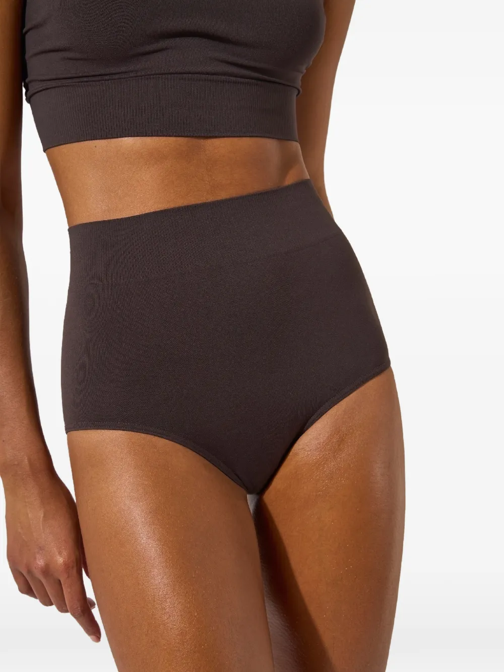 Wolford Naadloze high-waist slip Bruin