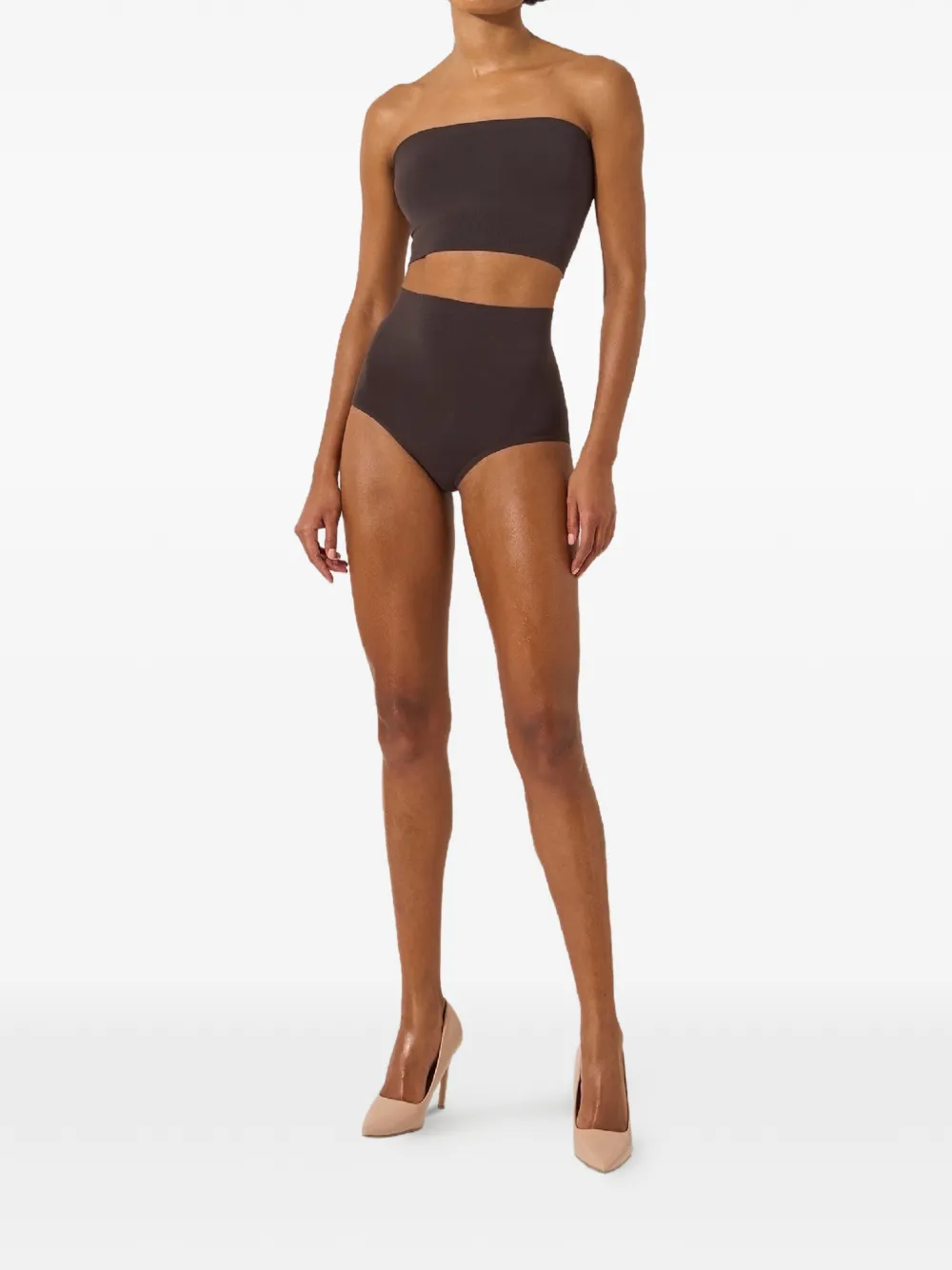 Wolford Naadloze high-waist slip Bruin