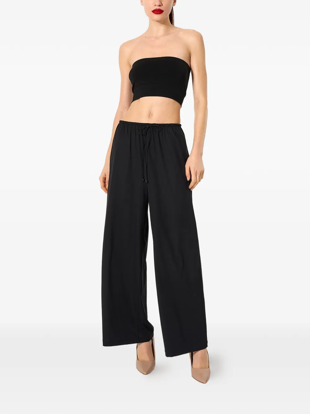 Wolford Summer Flow palazzo broek met trekkoord Zwart