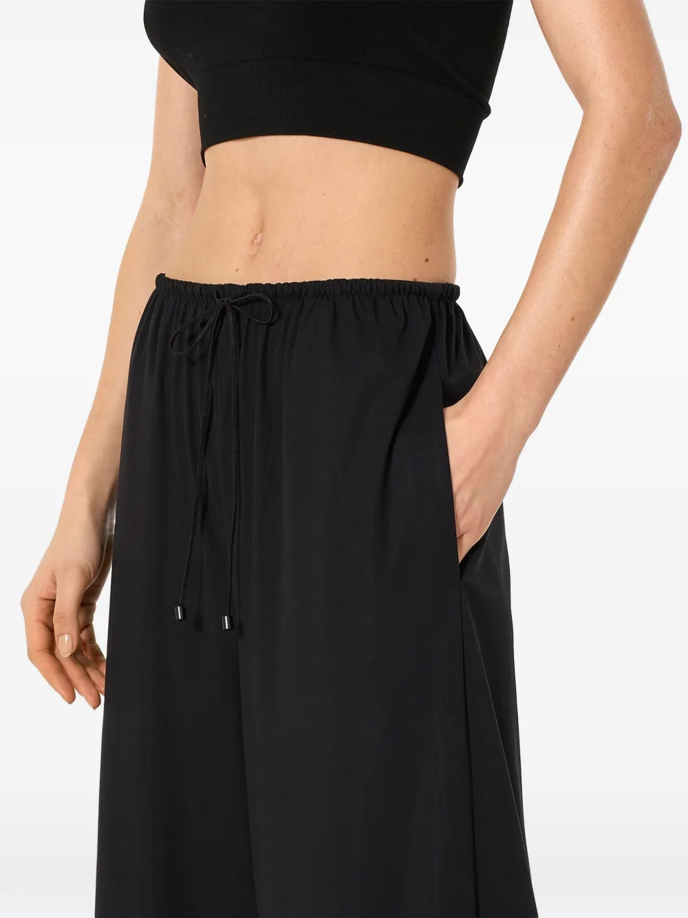 Wolford Summer Flow palazzo broek met trekkoord Zwart