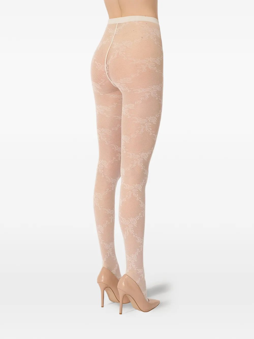 Wolford Panty met bloemenprint Beige