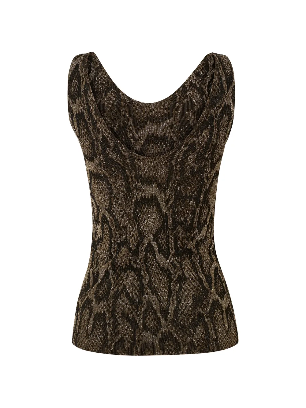 Wolford Tanktop met pythonprint Bruin