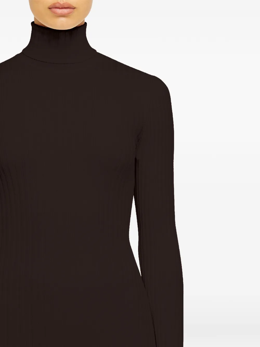 Wolford Ribgebreide mini-jurk Bruin