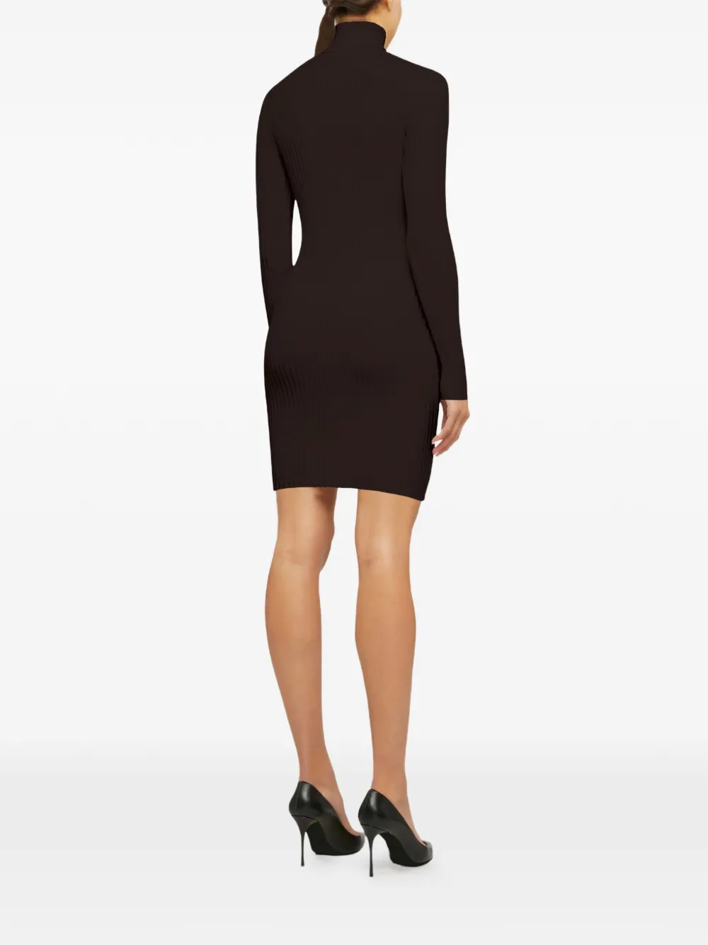 Wolford Ribgebreide mini-jurk Bruin