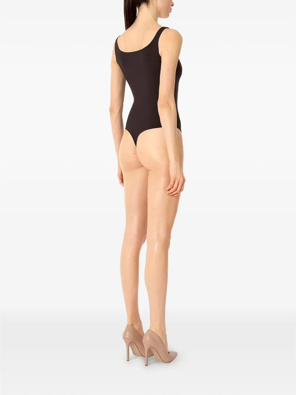 Wolford Naadloze mouwloze body Bruin