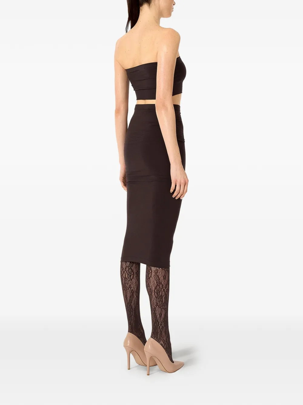 Wolford Naadloze midi-rok Bruin
