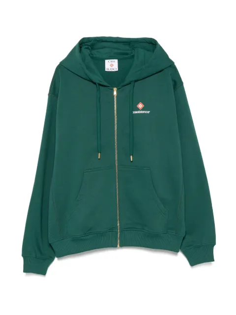 Casablanca logo-print zip-up hoodie