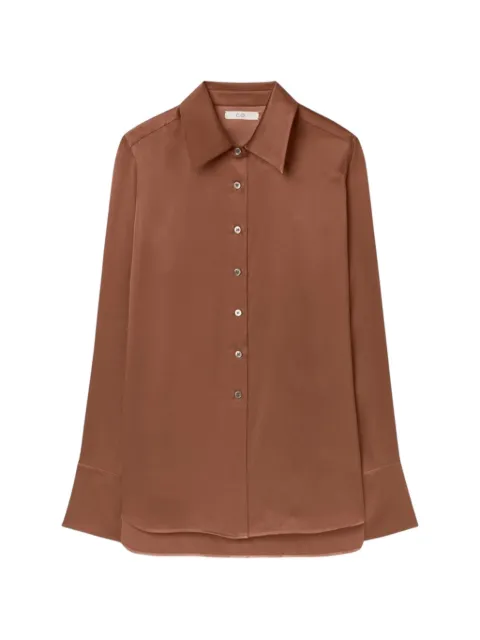 Co satin-finish long-sleeve shirt