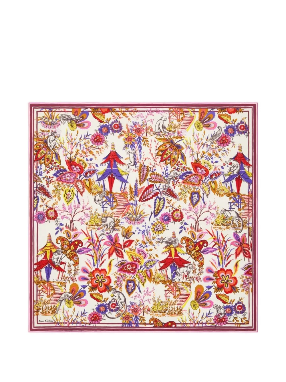 Inoui Editions floral-print square scarf - Toni neutri