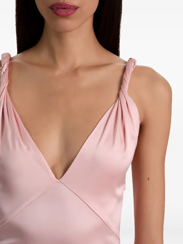 alice and olivia pink v neck dress Alice + Olivia Andrina Maxi Dress, Size 2