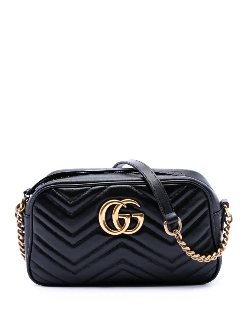 Gucci Pre-Owned 2016-2026 Small GG Marmont Matelasse Calfskin crossbody bag - Black