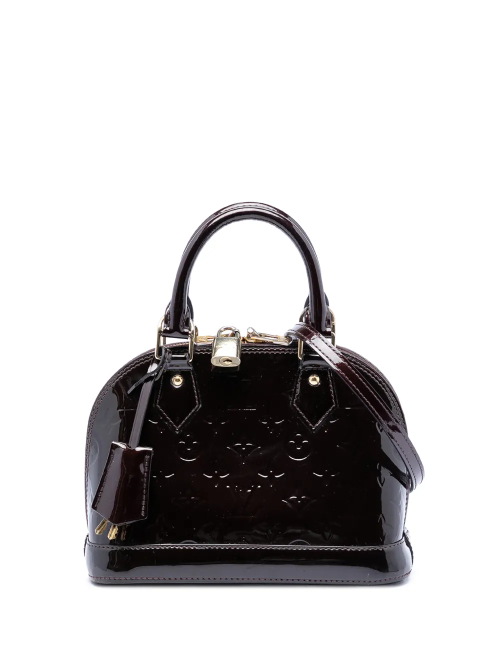 Louis Vuitton Pre-Owned Borsa a tracolla Alma BB in pelle Vernis con monogramma 2015 - Viola
