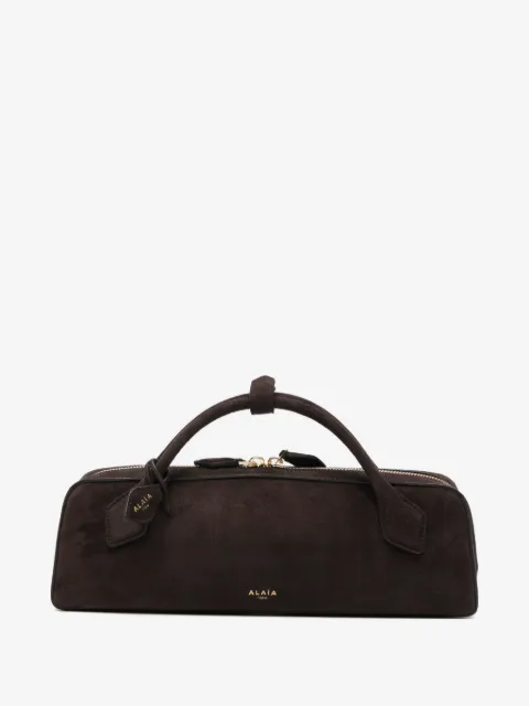 Alaïa Le Teckel suede top-handle tote bag
