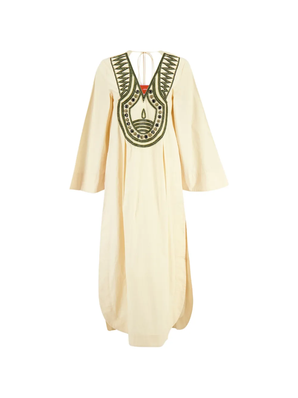 La DoubleJ Prometheus bead-embellished midi dress - Toni neutri