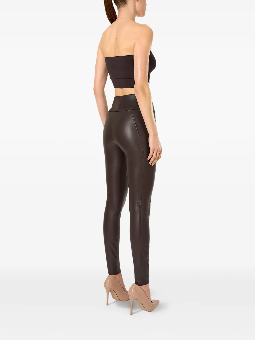 Wolford Edie legging van imitatieleer Bruin
