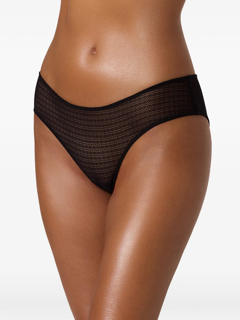 Wolford Slip met geometrisch mesh Zwart