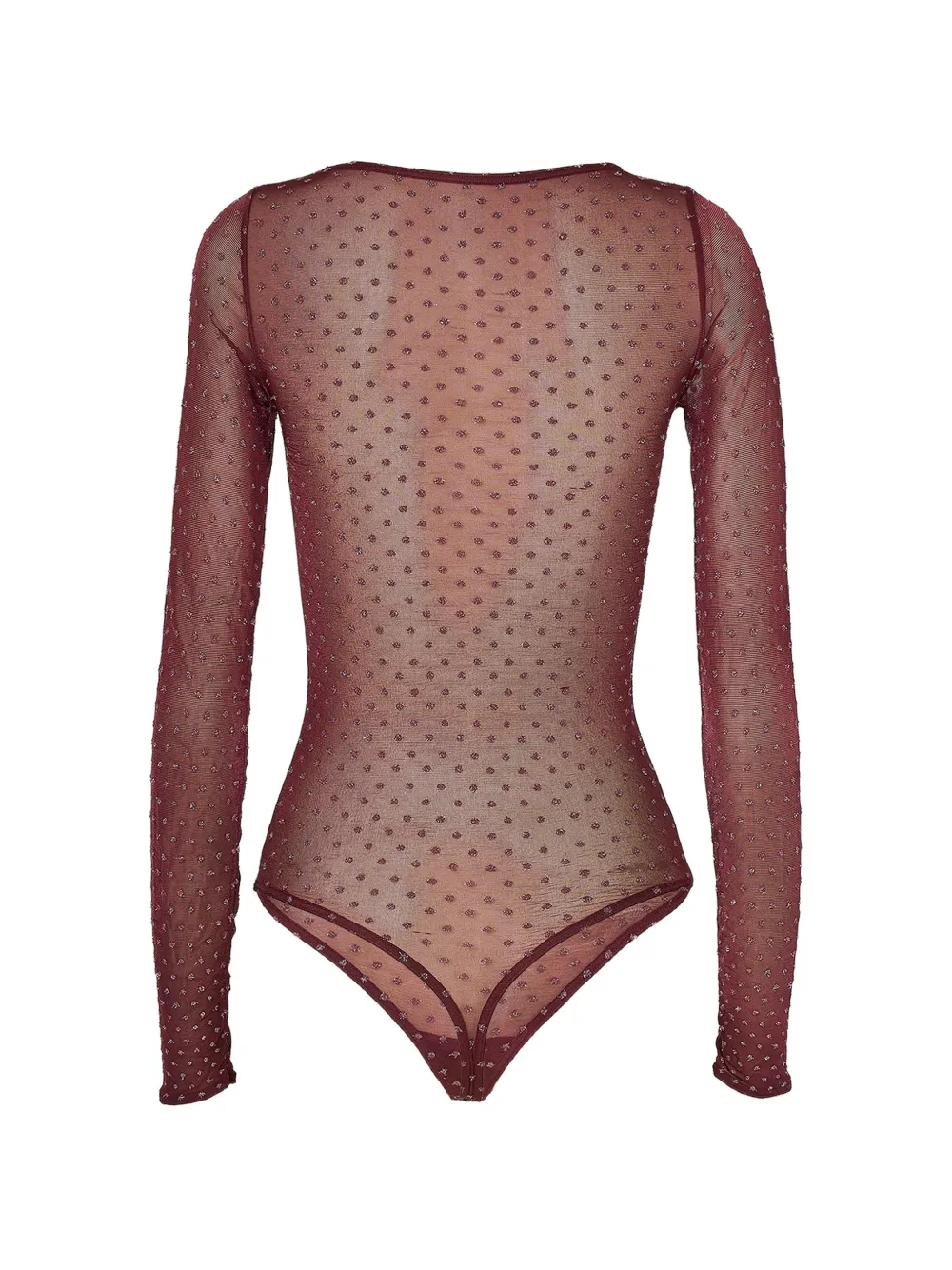 Wolford Doorzichtige body met stippen Rood