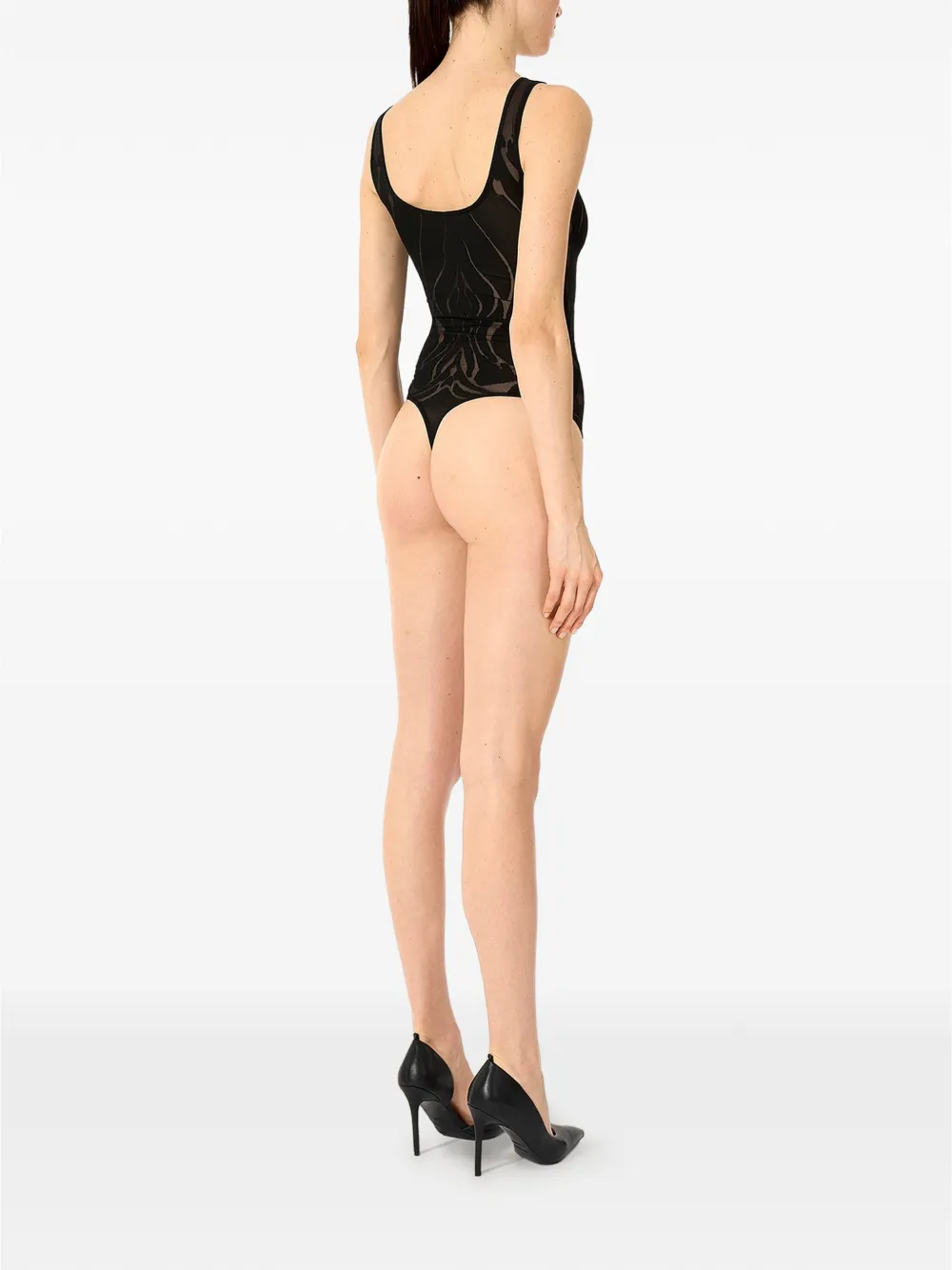 Wolford Rose Shadow mouwloze body Zwart