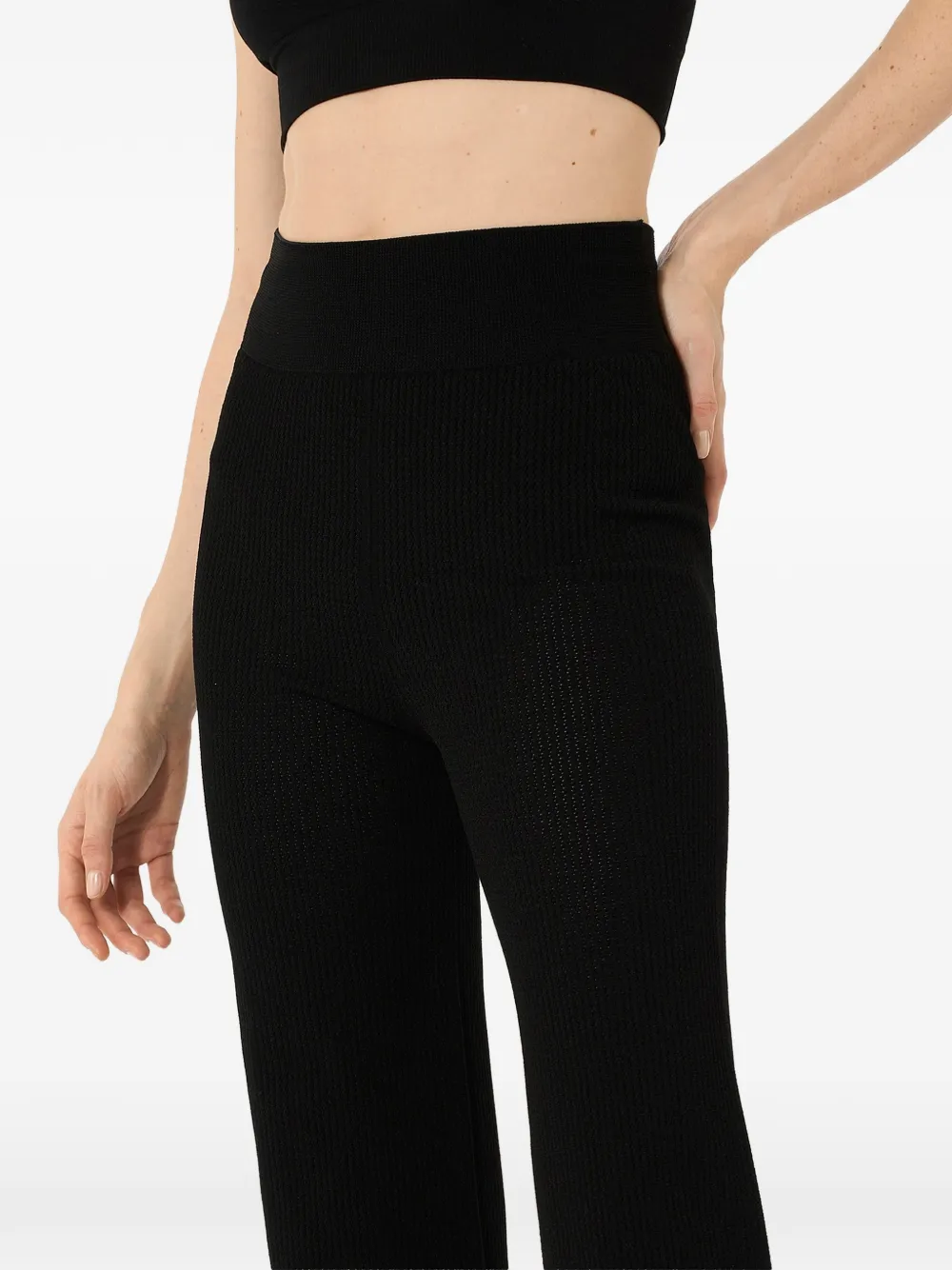 Wolford Naadloze broek met mesh Zwart