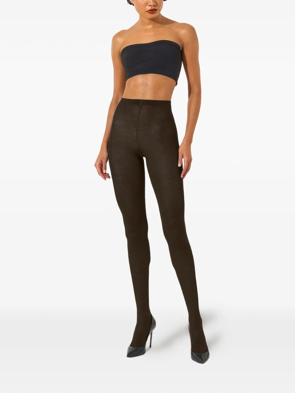 Wolford Panty van merinoblend Bruin