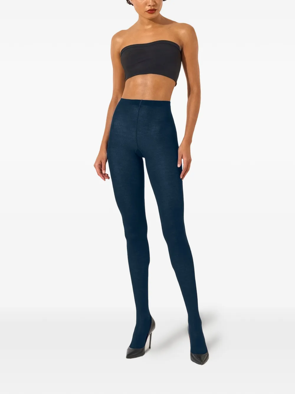 Wolford Panty van merinoblend Blauw
