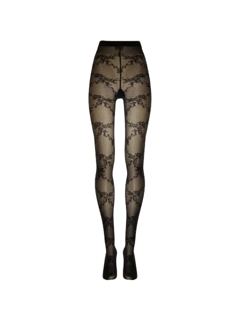 Wolford floral-lace tights