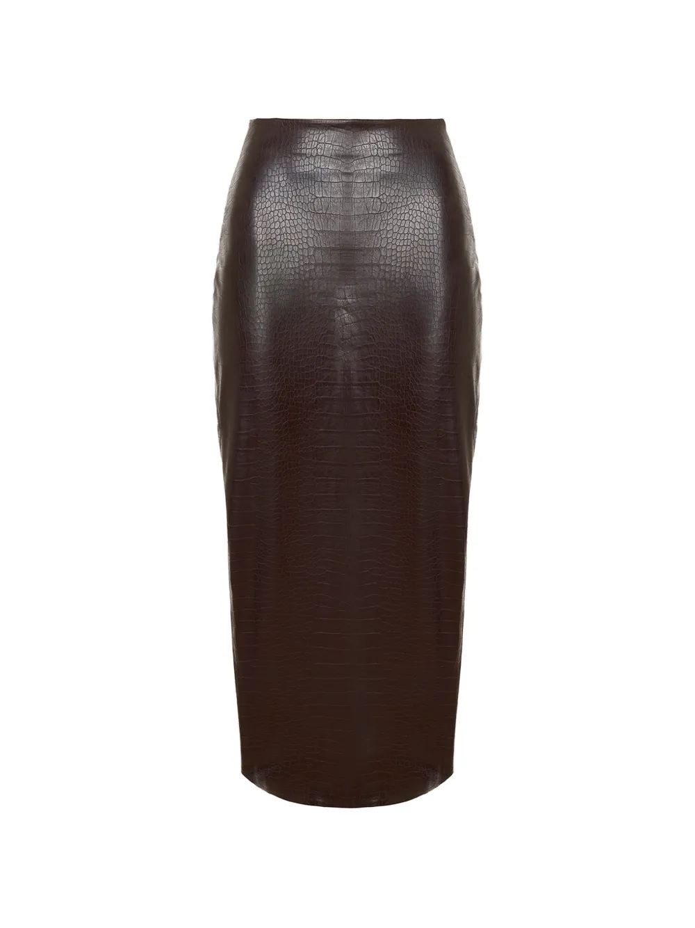 Wolford crocodile-effect slit-detail mini pencil skirt
