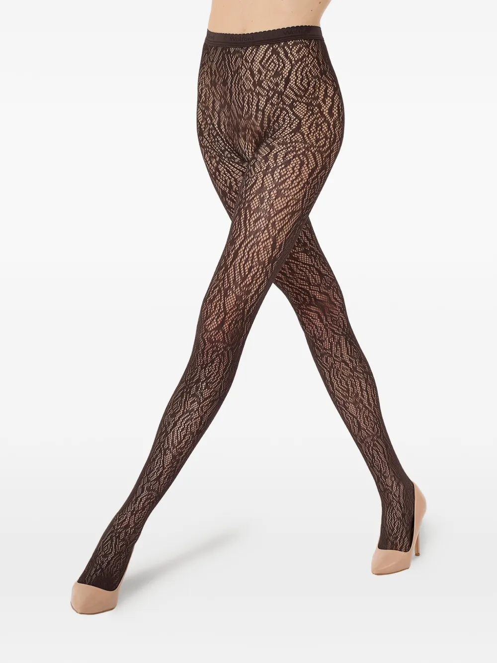 Wolford Panty met kant-effect Zwart