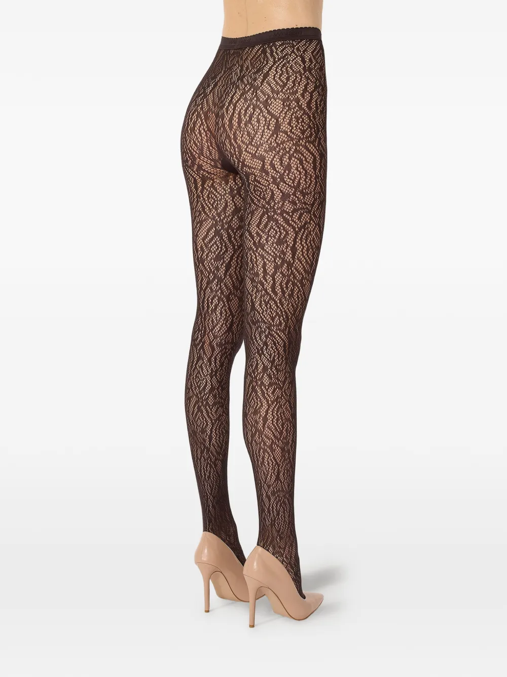 Wolford Panty met kant-effect Zwart