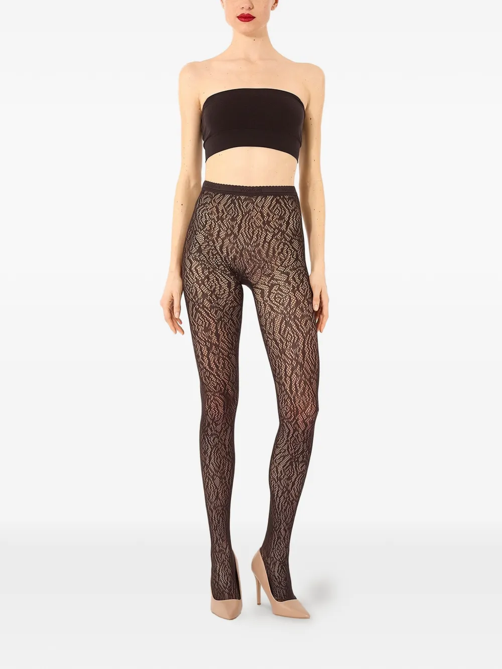 Wolford Panty met kant-effect Zwart