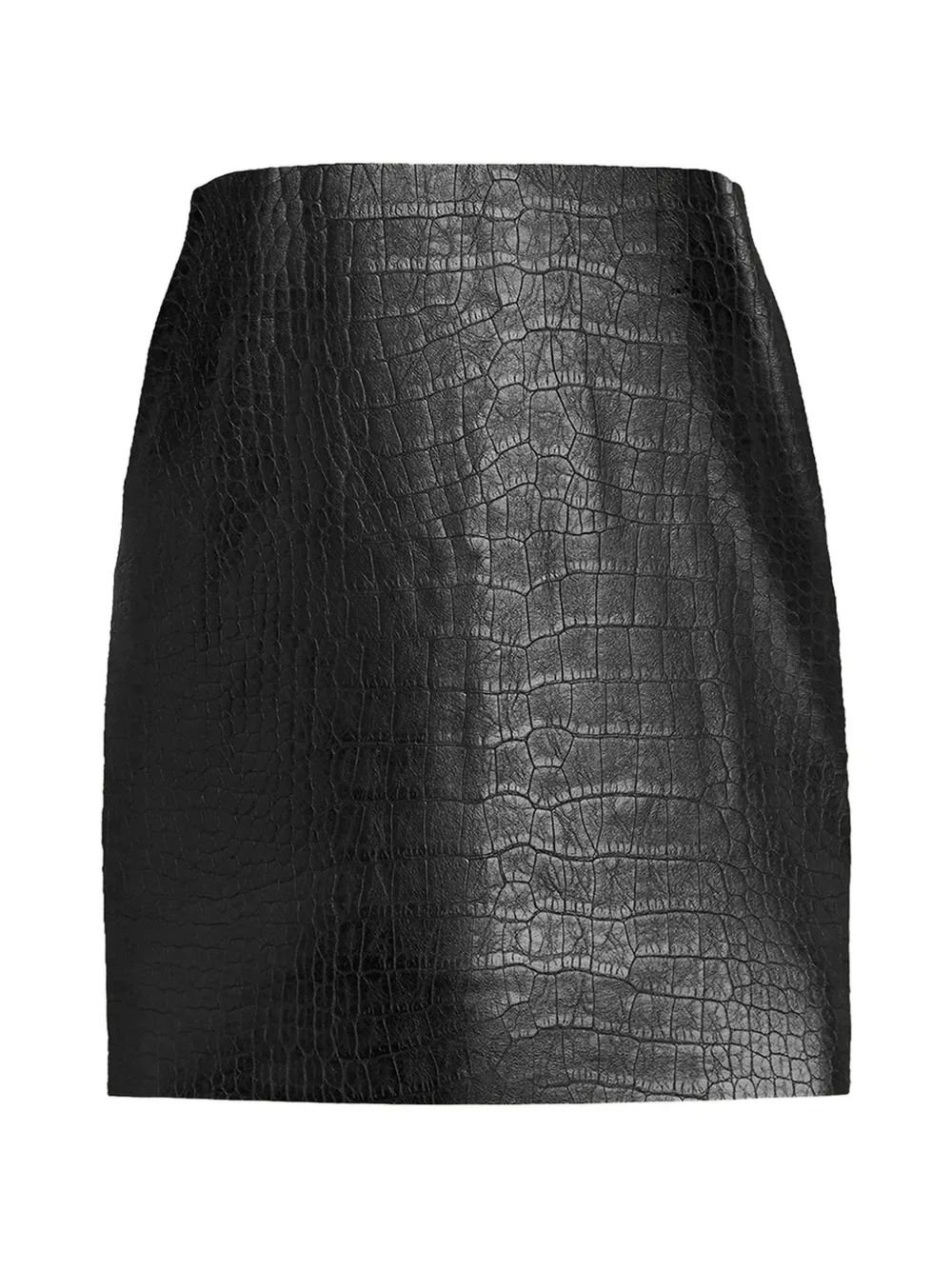 Wolford Getailleerde mini-rok met krokodillen-reliëf Zwart
