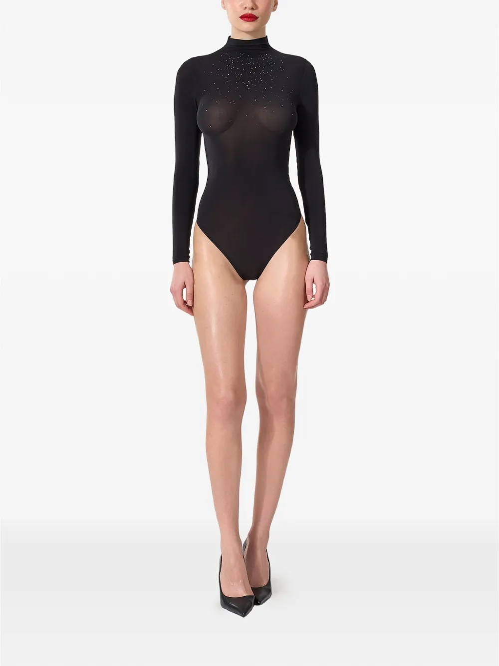 Wolford Stardust body verfraaid met kristallen Zwart