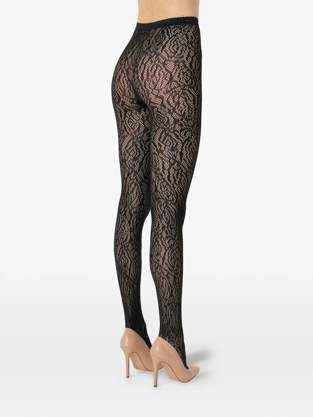 Wolford Panty met kant-effect Zwart