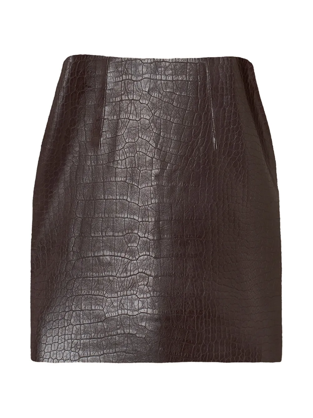 Wolford embossed alligator-effect fitted mini skirt