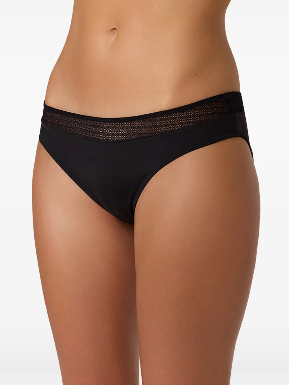 Wolford Slip met afwerking van kant Zwart