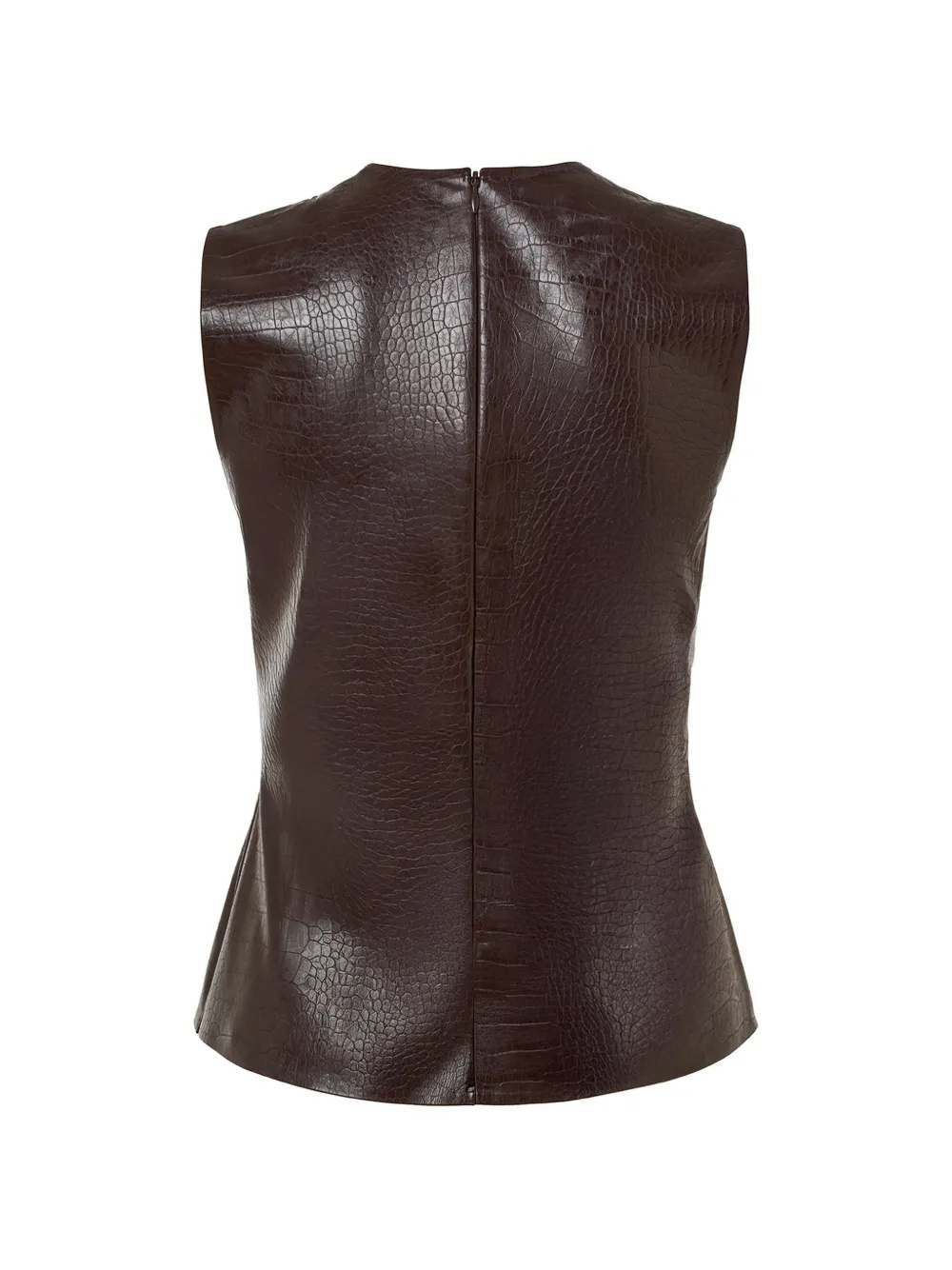Wolford Mouwloze tanktop met krokodillen-reliëf Bruin